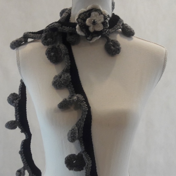 🌹Lariat, Long, Necklace, Flower,Hand Crafted - Picture 3 of 5